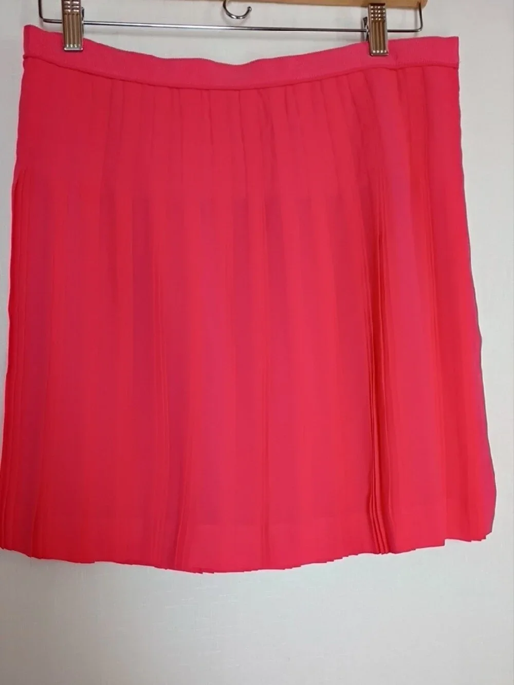 J. Crew Women's Coral Pleated Mini Skirt Size 8